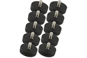 MVT GMBH [10 Stück] Neodym Magnete Gummiert 22mm 5,5KG Stark - Gummi Magnet Scheibe mit M4 Außengewinde - Gewindestab Gewindestange