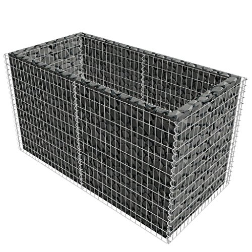 Anself 180x90x100cm Steingabione Steinkorb Metallkorb aus Verzinktem Stahl - 6