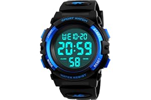 KIDPER Kids Digital Watch, Boys Sports Waterproof Led Watches With Alarm Wrist Watches For Boy Girls Children