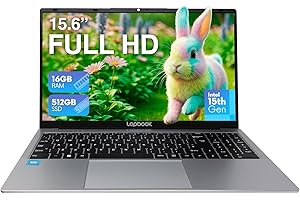 LAPBOOK 15.6" Full HD Laptop - Intel 15th Gen, 16GB RAM 512GB M.2 SSD, Windows 11 Home, Dual-Band WiFi, Integrated Webcam - S15 N6 Quad-Core, 15 Inch Lightweight Laptop