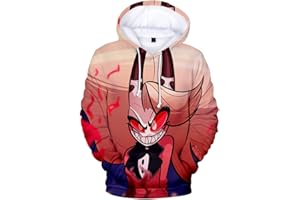Zhongkaihua Unisex Hazbin Hotel bluza z kapturem cosplay kostium anime 3D bluzy z kapturem bluzy z kapturem sweter z długim rękawem kamizelki kurtka