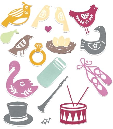 Sizzix Catherine Pooler – Lot Tampons Transparents Noël Blanc Flocons & Phrases Festives