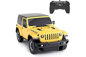 RASTAR Jeep Wrangler JL 1:24 RC Toy Car, auto de control remoto, amarillo, para niños y niñas pequeños