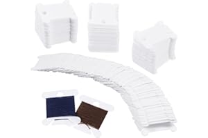 KTHZI 200pcs Plastic Floss Bobbins Cross Stitch Embroidery Thread Storage for Craft DIY Sewing Cotton Organiser