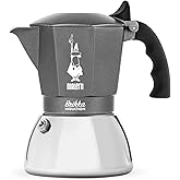 Bialetti - Brikka İnd&uuml;ksiyon: 4 Cups Ocak &Uuml;st&uuml; Bol K&ouml;p&uuml;kl&uuml; Espresso Pişirici - 170ml - Alt Hazne: Dış Paslanmaz &Ccedil;elik İ&ccedil; Al&uuml;m