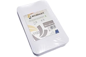 BOLSEMACK Placca di plastica per affettati 160 x 250 mm (100 pezzi) Bianco