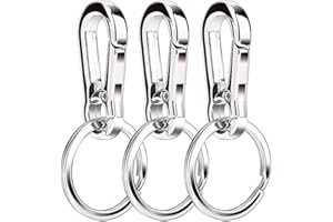 ‎TSUWNO TSUWNO 3er Set Karabiner-Schlüsselanhänger mit abnehmbarem Schlüsselring – robuste Metallhaken als Schlüssel-Karabiner zum Befestigen.