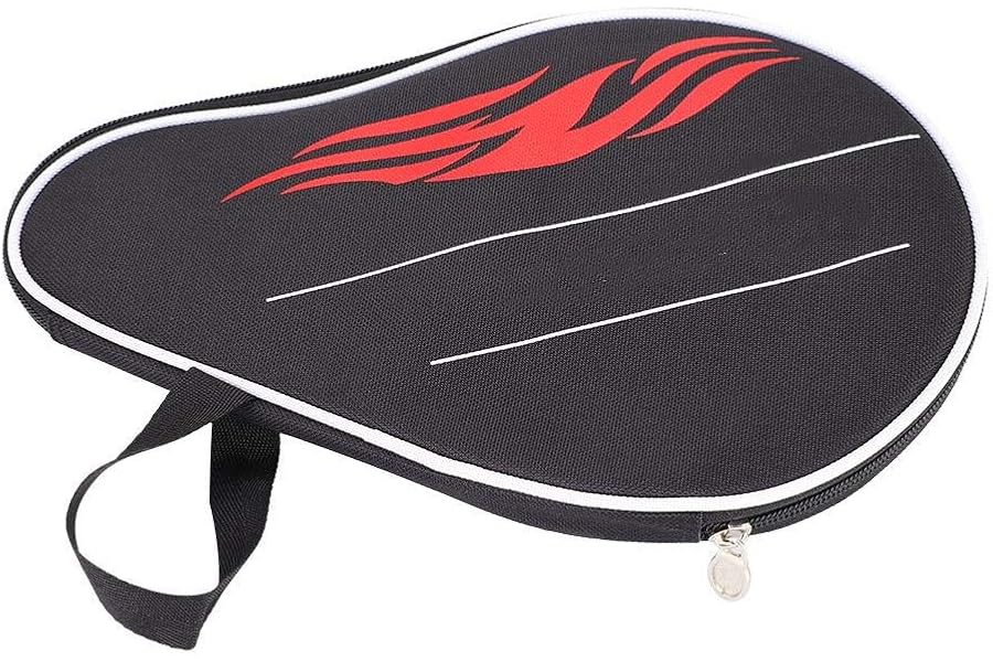 Keenso Pong Paddle Bag, Table Tennis Bat Case Pocket Table Tennis Paddle Racket Cover with Balls Pouch