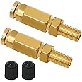 Boeray 2 Packs 1/4" Air Value Inflation Schrader Valve, Schrader Valve Adapter with Push to Connect Button for 1/4" OD Air Hose Fittings for Semi Trucks Trailers