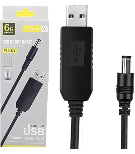 YOKIVE DC 5V To DC 12V USB Step Up Voltage Converter, Power Cable