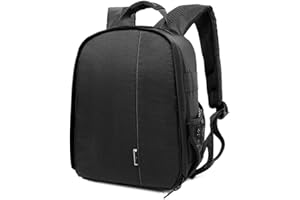 WSLCN - Mochila impermeable para cámaras réflex digitales y accesorios, Forro gris. (Negro) - 07BB129-4