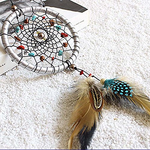 Merssavo Dreamcatcher Traumf?nger mit Feder Wandbehang Dekoration 35cm x 11cm - 2