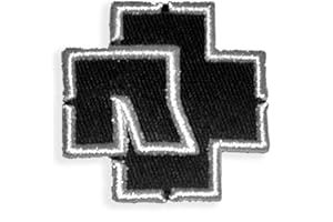 ‎RAMMSTEIN Rammstein Aufnäher "Logo" 7,5 x 7,5cm schwarz, Offizielles Band Merchandise