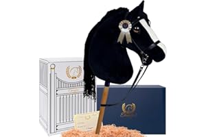 Ehrenpferd Hobby Horse Pferde Mädchen Geschenk -A3- Premium Steckenpferd & Hobby Horse Zubehör - Hobby Horse Pferde Spielzeug Set mit Stockpferd, Hobby Horse Trense & Hobby Horse Stall - Starlight