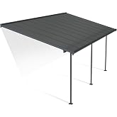 Palram Capri Terrassenüberdachung – Grau-bronze, 299×739 Cm, Mit Polycarbonat-Platten & Aluminiumrahmen
