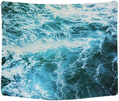 Wall Tapestry Blue Ocean Wave Tapestry Ocean Tapestry Sea Landscape Tapestry Bedspread Wall Hanging Tapestry Wall Art Decor Tablecloth Spray Tapestries (51.2"X59.1", Spray)