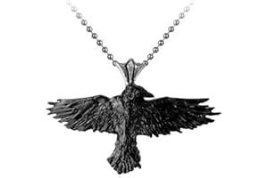 Alchemy Gothic Corbeau Noir Unisexe Collier noir