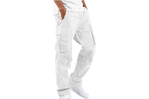 NANAMEEI Pantalon Cargo Homme avec 6 Poches Version Épaissie Pantalons de Travail Taille Elastique Casual Baggy Homme