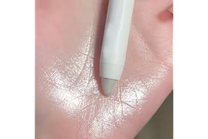 KARLOR Eye Highlighter Pen, Silver Glitter Ultra-Fine Eyeliner Glitter Pen Diamond Highlighter Shiny Eyeshadow Eyeliner Pencil for Eyelid, Nose, Face, Pearlescent (02#Diamond)