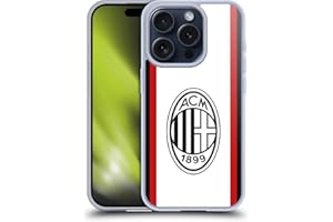 Head Case Designs Licenza Ufficiale AC Milan Away Kit per Stemma 2024/25 Custodia in Gel [Protezione di Grado Militare] Compatibile con Apple iPhone 15 PRO E Compatibile con MagSafe
