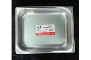 Pentole Agnelli Bassine Gastronorm 1/2, Acier Inoxydable 26.5x32.5x6.5 cm