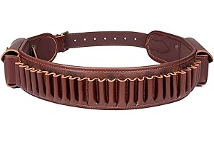 TOURBN TOURBON Porta cartucce per fucile calibro 410 PU e cintura in pelle Bandoliera per munizioni da 25 colpi