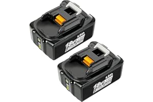 Coolsoul 2 Stück BL1860B Li-ion 6.0Ah 18V Akku Ersatz für Makita 18V Akku BL1860 BL1850B BL1850 BL1840B BL1845 BL1835 BL1820 194205-3 mit Indikator