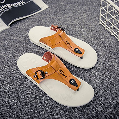 Preisvergleich Produktbild ZHNAGJIA Europäische und Amerikanische Hausschuhe, Hausschuhe, Hausschuhe, Sandalen, Badeschuhe, Koreanische Version,41,001 Gelb