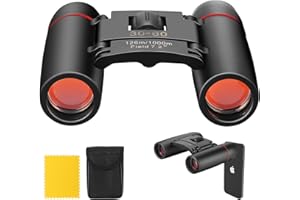 TIOODRE Jumelles compactes HD 30 x 60 - Vision nocturne - Télescope pliable puissant - Petit piqué de champ pour l'observation des oiseaux, la randonnée, le camping, la chasse, l'observation de la nature