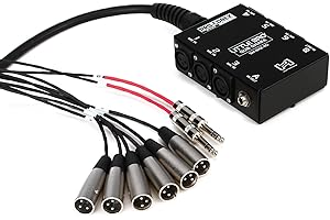 Hosa SH-6X2-20, Pro-Conex Little Bro' Sub Snake, Hosa 6 x XLR Sends and 2 x 1/4 in TRS Returns, 20 ft