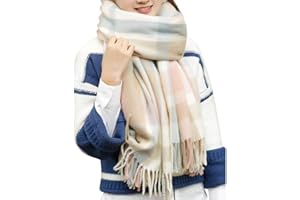 Yuson Girl Women's Fashion Long Shawl Big Grid Winter Warm Lattice Large Scarf