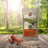 Gesunde vegane Hundesnacks | Zahnpflege-Snack fleischlos | Tiera Vital Basmati Snack L mit Karotten & Wildlachsöl