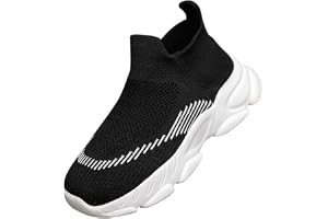 Boys Girls Sock Shoes Casual Sports Running Walking Shoes Knitted Shoes Slip-On High Tops Lightweight Breathable Non Slip (Toddler/Little Kid/Big Kid)