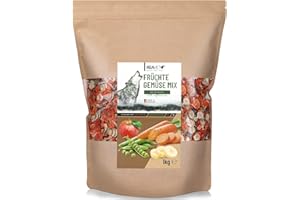 ReaVET Fruits et légumes aux Herbes 1kg, Flocons de légumes Chiens sans céréales, Flocons de légumes Chiens Barf, supplément Barf Chien, Flocons de légumes Chiens