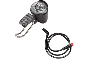 Caoruiy E-Bike Led Headlight 6V 12V 24V 36V 48V 60V Bicycle Light Waterproof Front Headlight Waterproof Connector (2 Pins)