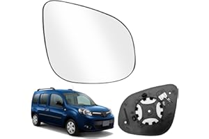 ZWPARTS Verre de Rétroviseur Remplacement pour Renault Kangoo II 2013-2021, Rétroviseur Extérieur Chauffant Hyperbolique Verre de Rétroviseur Sphérique Gauche ou Droit (Droit)