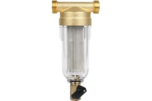 KUEZCVYA Wiederverwendbare Ausspülbarer Feinfilter, Wasserhahn Wasserfilter Wasser, Water Filter, Vorfilter-Sedimentfilter für Brunnenwasserschlauch-Sedimentfilter (3/4")