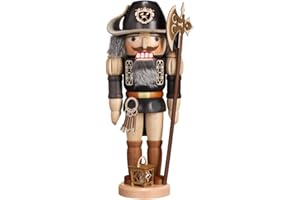 Zeidler Holzkunst GmbH Nussknacker Nachtwächter naturbelassen Höhe 37,5 cm NEU Nußknacker Holzfigur Weihnachtsfigur