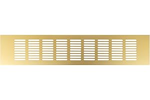 Repa Market Designer Ventilation Grille Gold 400 x 80mm (Frame Size)– Decorative Aluminum Air Vent Cover for Cabinet, Door, Floor – Elegant Furniture Vent Register – Modern Air Return Grille