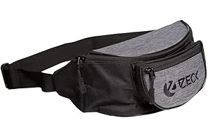 Zeck Fishing Waistbag Predator 1200 – 25 x 11 x 12 cm Fishing Bag for Spin Fishermen, black/grey