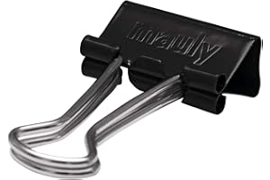 ‎MAUL MAUL original mauly Klemmer (12 Stück) 51 mm | Befestigung mit 28 mm zum Klemmen von bis zu 280 Blatt Papier | vielseitig einsetzbar im Büro, als Küchen Gadgets und im Haushalt | Schwarz