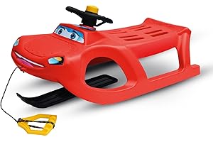 Prime Garden® Auto Volante+ - Trineo para niños (plástico, con cuerda), color rojo