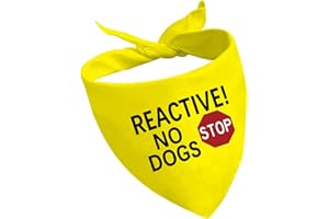 CENWA 1 x reagierendes Hundehalstuch, Motiv: "No Dogs/Do Not Pet" (reagierend, keine Hunde D2)