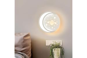 ZTWLEED Aplique Pared Interior LED,14W 1600LM Lampara de Pared Redondo Moderna 3000K/4000K/6000K Luz de pared Acrílico para Dormitorio Salon Pasillo Escaleras,Blanco 110-240V