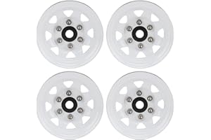 ONGWAN VGEBY Cerchi Beadlock, 4 Pezzi Mozzi per Cerchi Beadlock RC da 1,55 Pollici Cerchi Universali per Crawler RC Adatto per Axial AX90069 Crawler (Bianco)