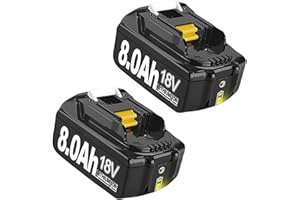 TERARRELL 2Pack 8.0Ah 18V BL186 Replacemnet for Makita Battery Compatible with Makita Battery BL1860 BL1860B BL1850 BL1840 BL1830 DC18RA DC18RC DC18RD (2PC)