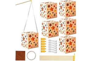 Vmxlso Juego de 6 faroles para niños, farolillos de papel St Martin, farolillos de papel St Martin, juego de manualidades para niños, farolillos para niños, juego de manualidades, farolillo de martín
