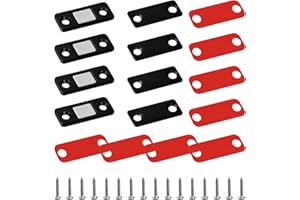 DRWOSM Aimant Porte Placard Loquet Porte Magnétique en Métal - Lot de 4 | Aimant Fermeture Adhésif Puissant pour Porte Coulissante, Tiroirs, Fenêtre, Armoire - Facile à Coller