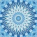 Produktbild Artland Qualitätsbilder I Wandbilder Selbstklebende Premium Wandfolie 30 x 30 cm Abstrakte Motive Muster geometrische Formen Digitale Kunst Blau C1BK Mandala blau Blüte