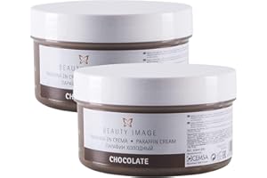 BEAUTY IMAGE Paraffina per Mani e Piedi - Bagno di Paraffina per Mani - Trattamento Ideale per Disturbi - Effetto Crema-Sauna - 250 ml - 190 gr [Confezione da 2] - Cioccolato